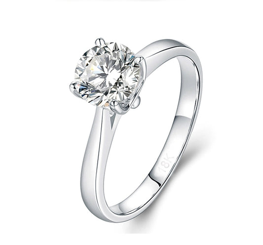 18k White Gold Ring 2 Carat Zirconia Diamond